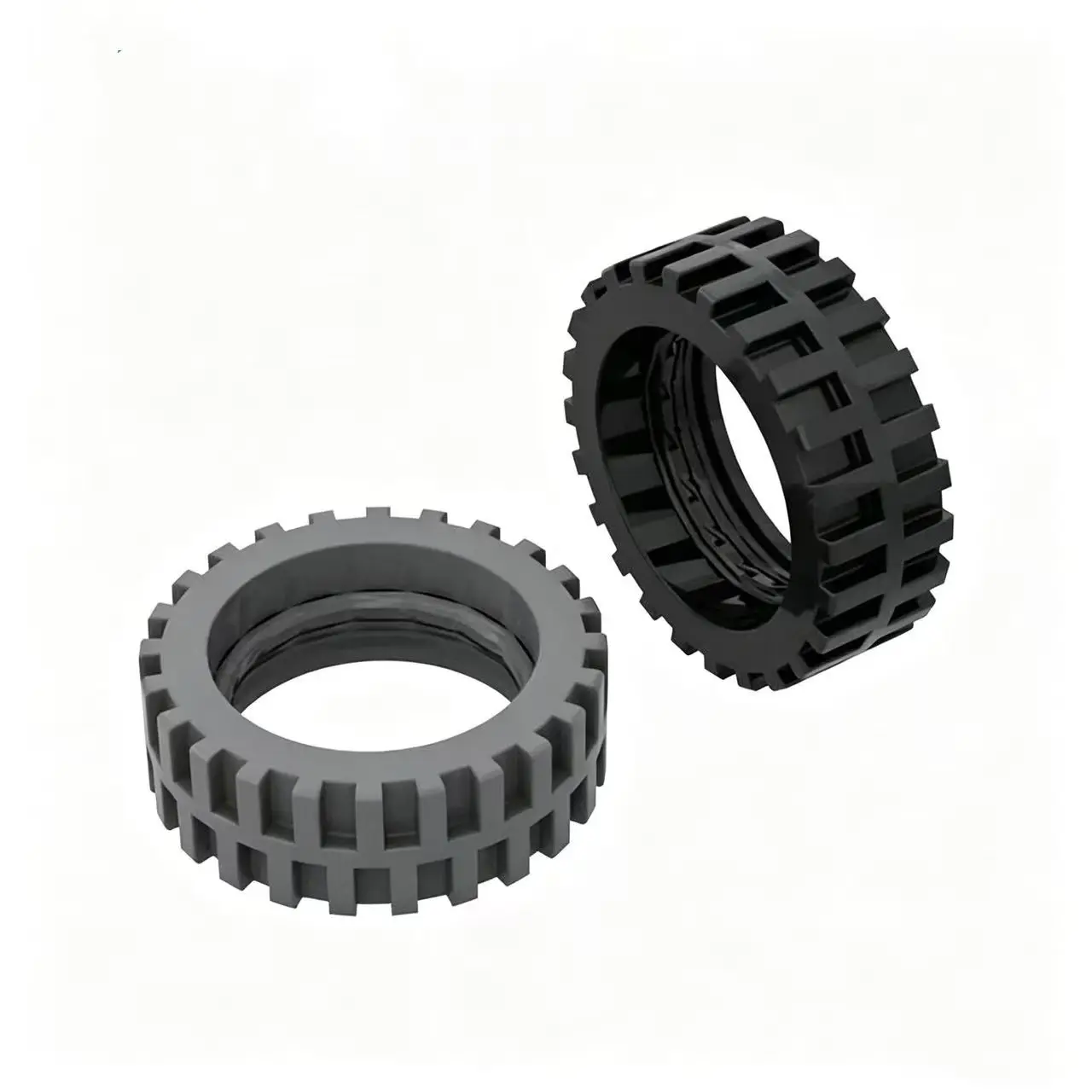 5pcs 56898 Tire 43.2 X 14 Offset Tread Bricks Bulk Modular GBC Toys for Technical MOC DIY Building Blocks Compatible