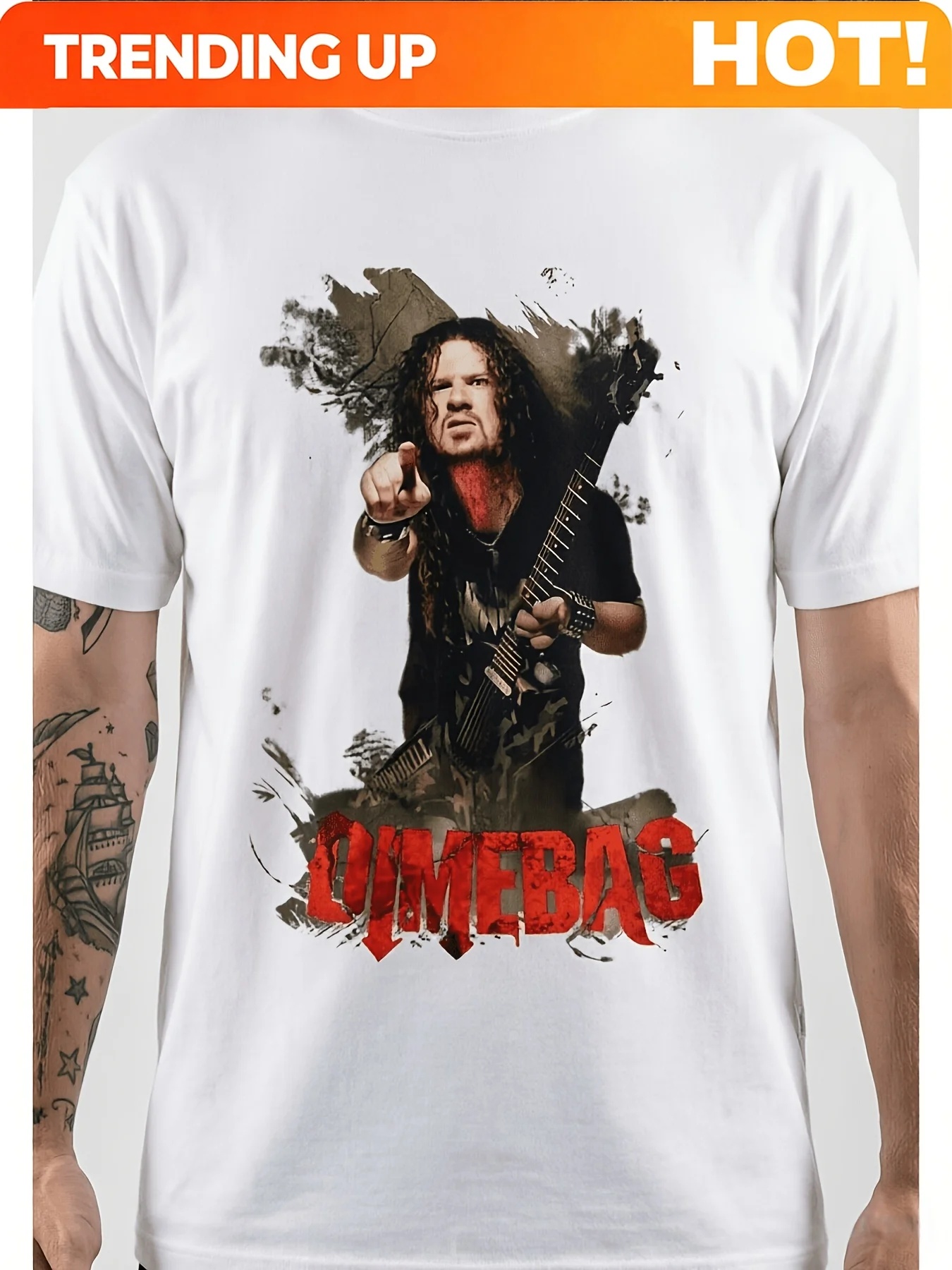 Dimebag Darrell Vintage T-Shirt - Iconic Musician Tee Suitable for Adults, Crew Neck Regular Fit, Retro Shirt Gift for Fans, Mac