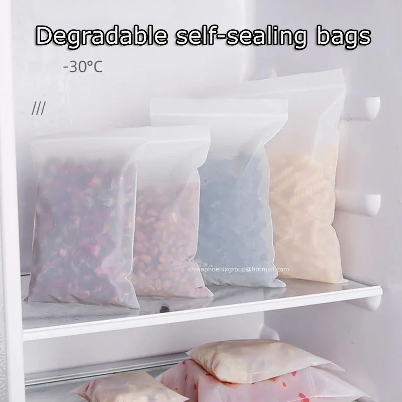 50Pcs 100% Biodegradable Full Bio Self-Sealing Bags - Food-Grade Plastic for Small Sealing Packaging - Eco-Friendly & Leakproof