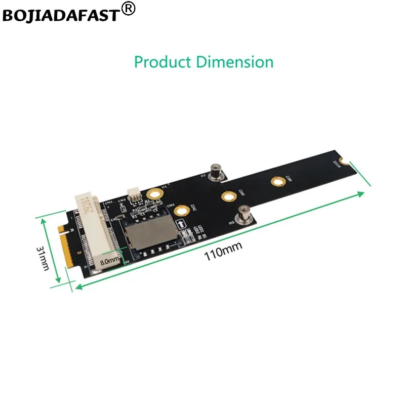 M.2 Key-M Interface to MPCIe Mini PCI-E Wireless Adapter 1 SIM Card Slot for 3G 4G LTE Module Modem