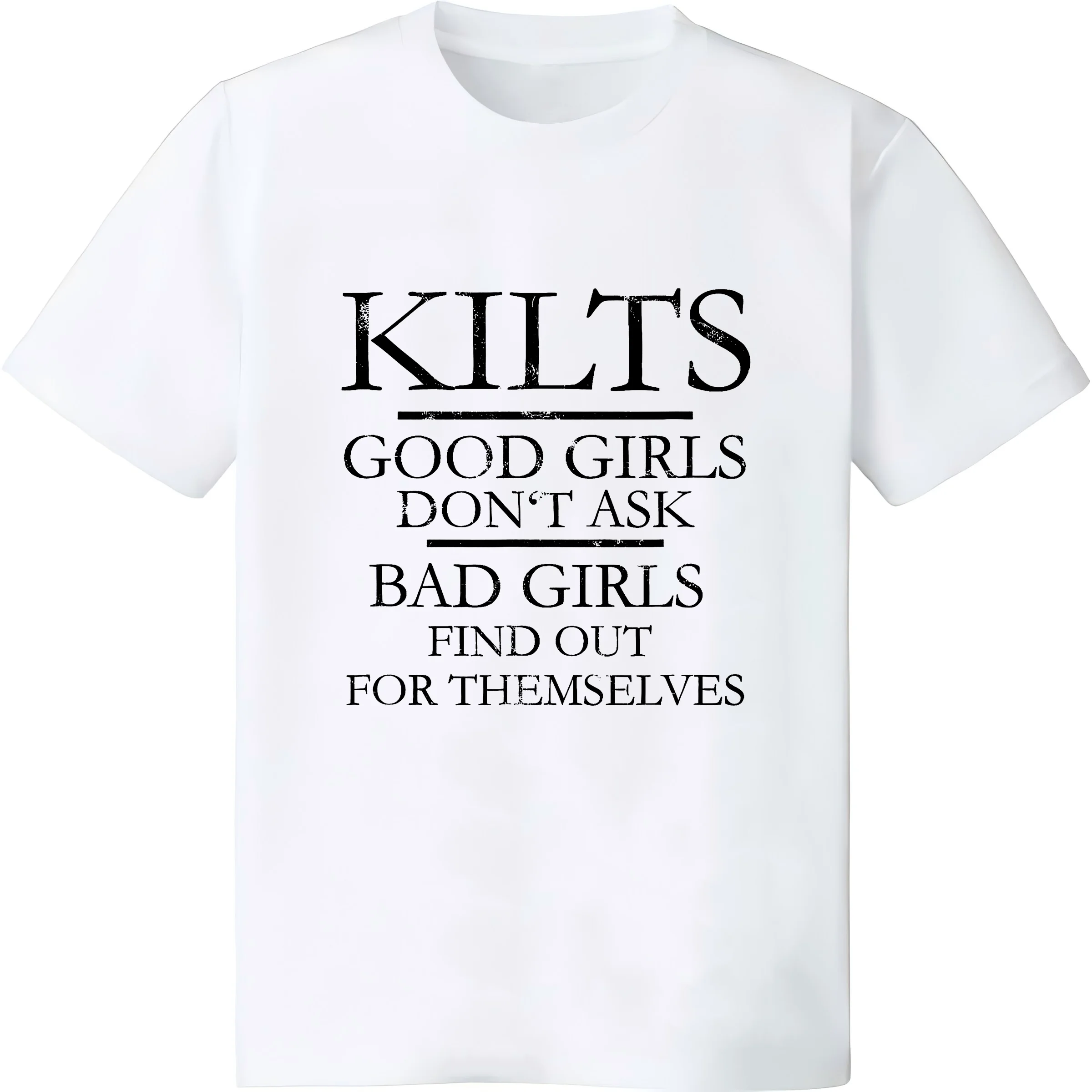 تي شيرت Scottish Kilts Good Girls لا تسأل تي شيرت اسكتلندا المضحك #2