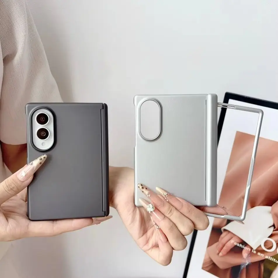 For Samsung Galaxy Z Fold 8 Wide Solid Color Phone Case Axis Hinge Protective For Galaxy Z Fold 8 PC Hard Shell Back Cover