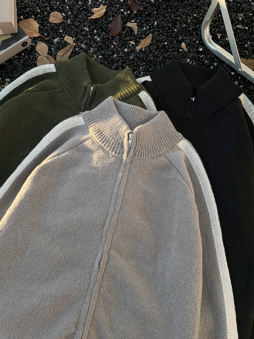 

Мужской вязаный кардиган Spor в полоску с цветовыми блоками, осенняя повседневная верхняя одежда, винтажный стиль, длинный рукав, на молнии