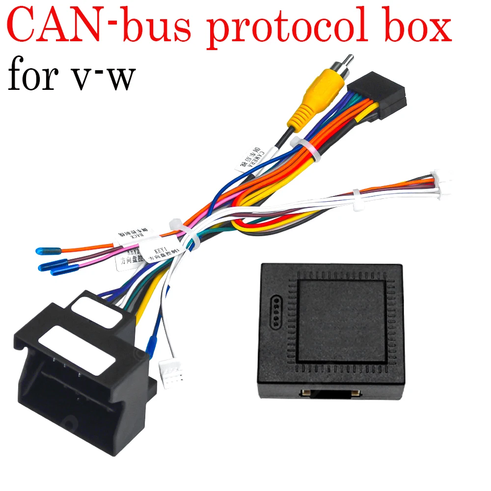 for CANbus Protocol Box for V-W High-end Power Cord With for CANbus Protocol Box 16Pin Navigation Host Special Plug
