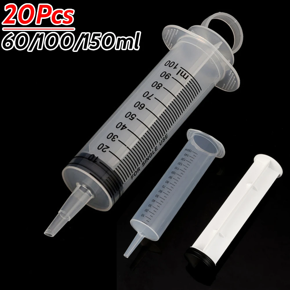 60/100/150ml Plastic Bulk Needle-Free Disposable Syringes Syringes Without Needle Syringe Glue Pet Feeding Needle Kitchen Tools