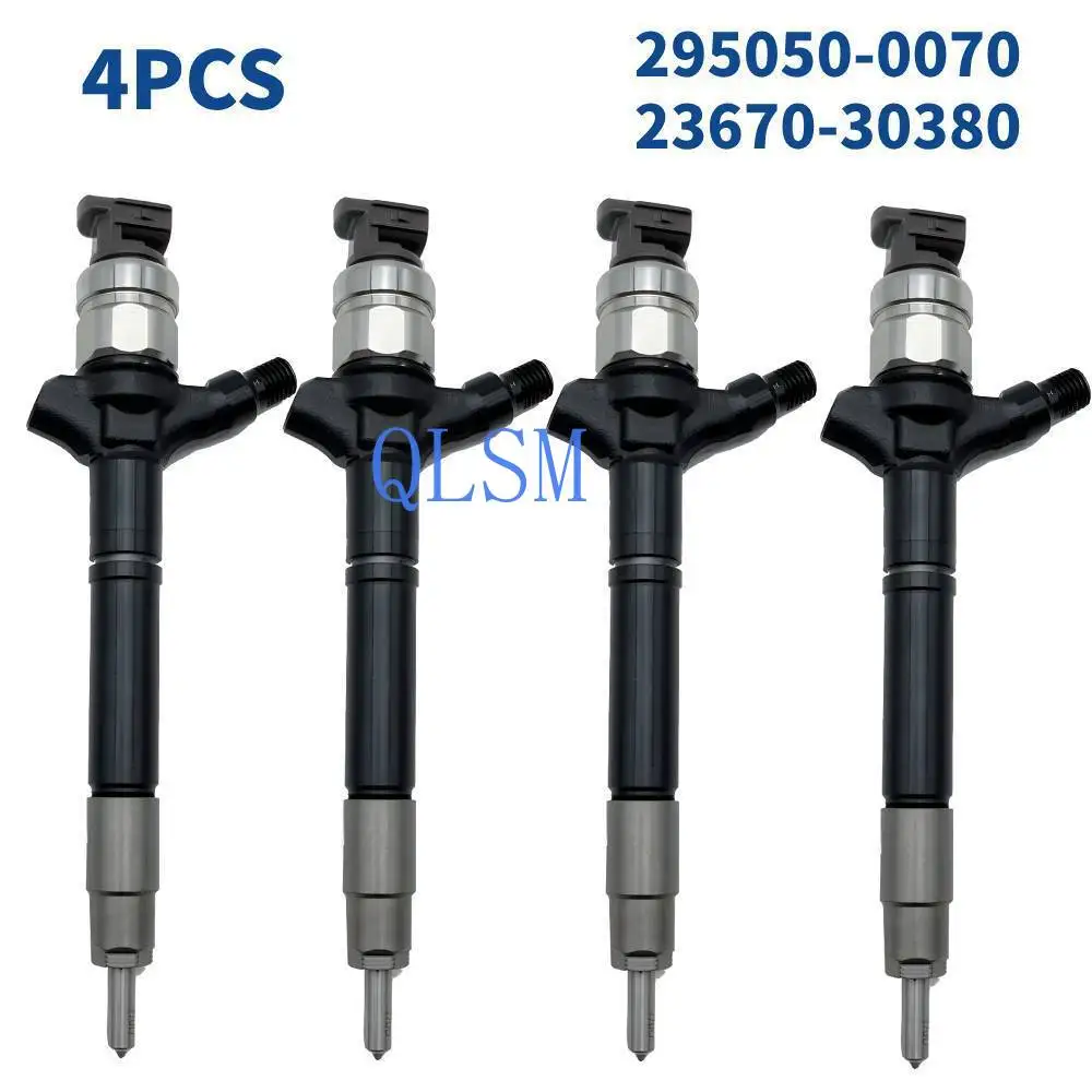 

4 Pieces Diesel New High Quality Fuel Injector 2950-0070 23670-30380 For Toyota Hiace 3.0L 1KD-FTV D-4D-