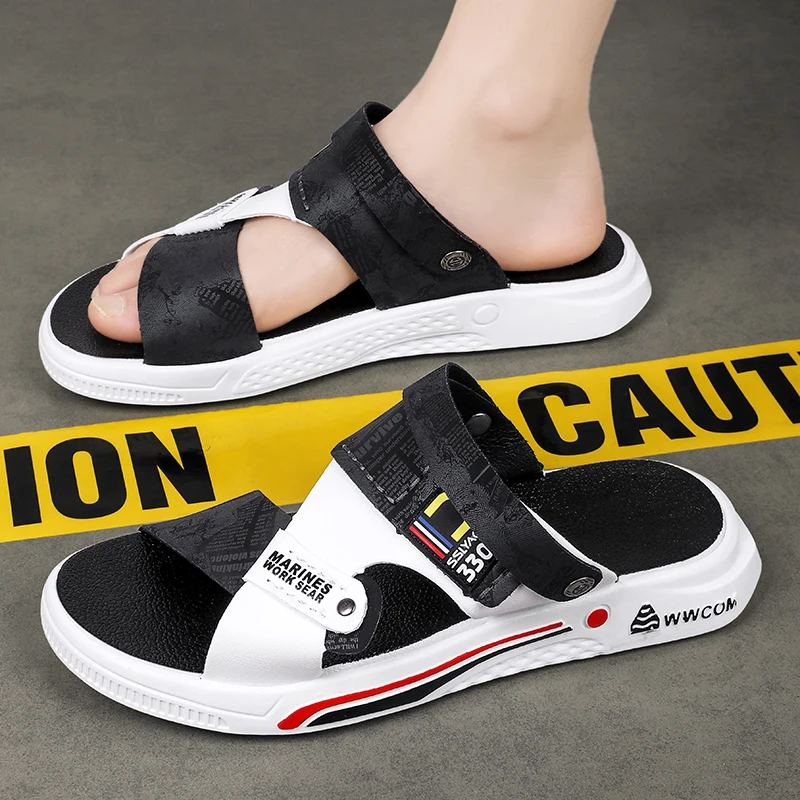 Summer Platform Slippers for Men Shoes Outdoor Two-wear Comfortable Men's Sandals Fashion Non-slip Slip-on Men Sandals Slippers