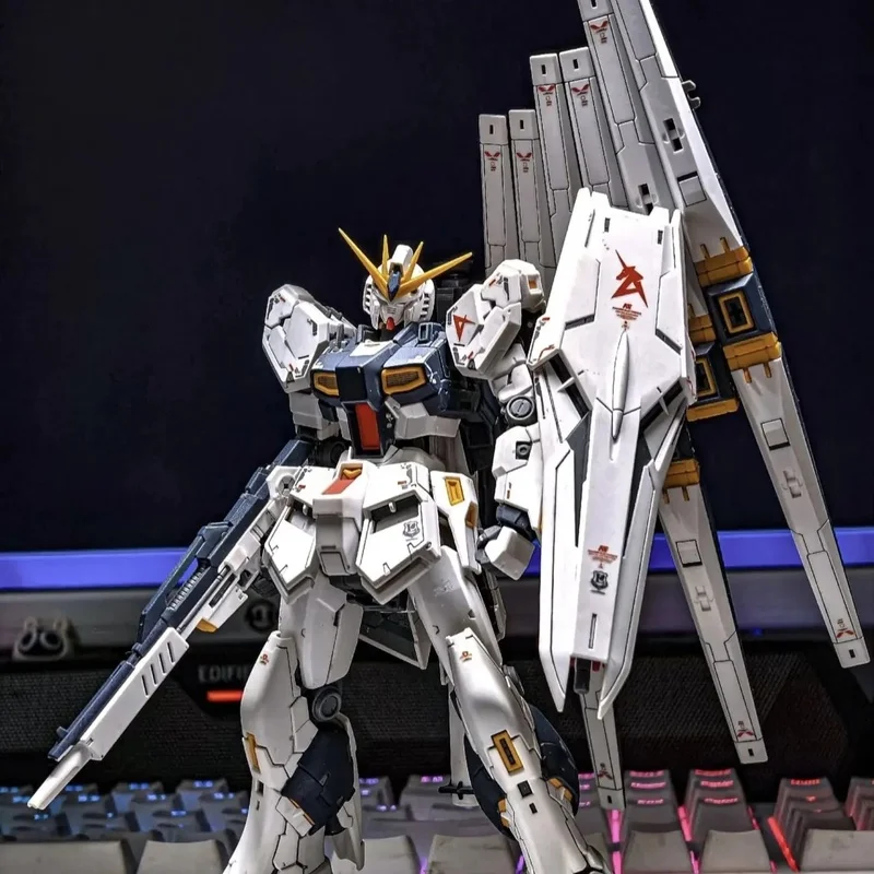 

RG 1/144 V Nu Assembly Model Kit Action Figures With Funnels And Water Decals Stand Desktop Decoration Doll Boy Toy Gift