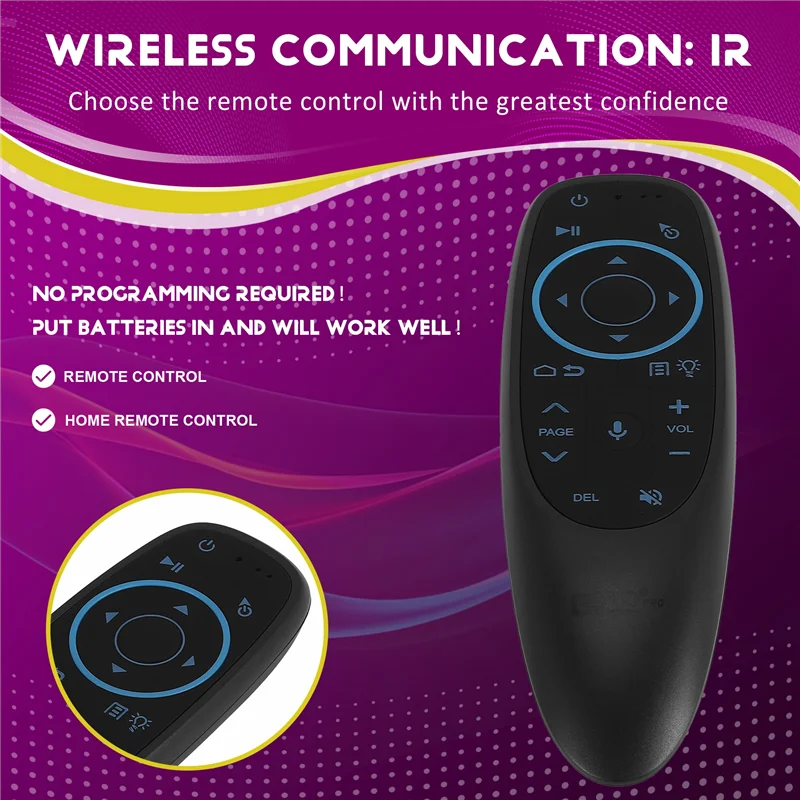 G10S Pro BT Airmouse Backlit Voice Remote Control Wireless For Google Player IR Learning G10 Gyroscope For Android TV Box