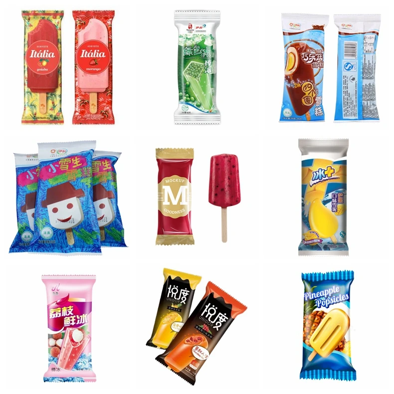 Fully Automatic Horizontal Wrapping Hffs Pillowflow Pack Packing Machine Ice Cream Lolly Popsicle Packaging Machine