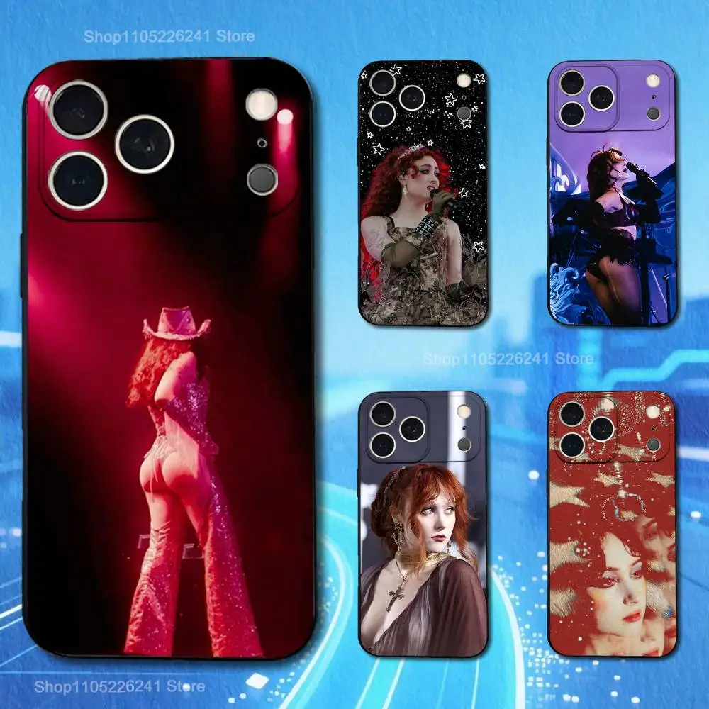 

Singer C-Chappell R-Roan Hot Phone Case For iPhone 17,16,15,14,13,12,11,Plus,Pro Max,XS,X,XR,SE,Mini,8,7,Soft Silicone Black
