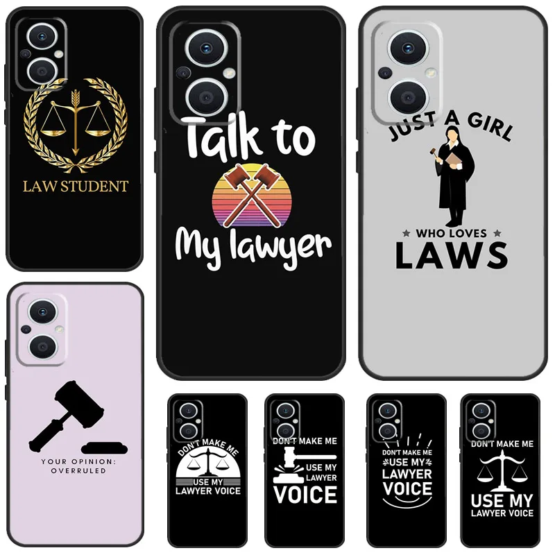 Law Student Lawyer Judge Funda For OPPO Reno 5Z 4Z 2Z 8T 4 5 6 7 8 Lite 10 Pro OPPO Find X6 Pro X2 X3 X5 Lite Case