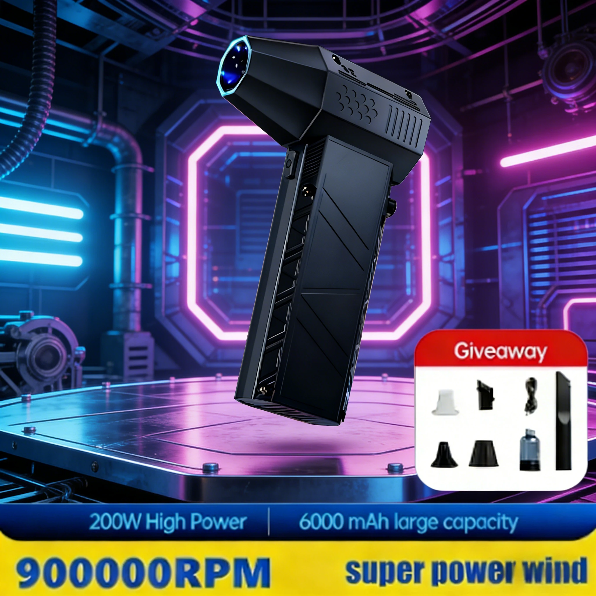 

X6 Storm 2-in-1 Blower & Vacuum – 900K RPM 60m/s Brushless Dust Cleaner, Type-C Rechargeable