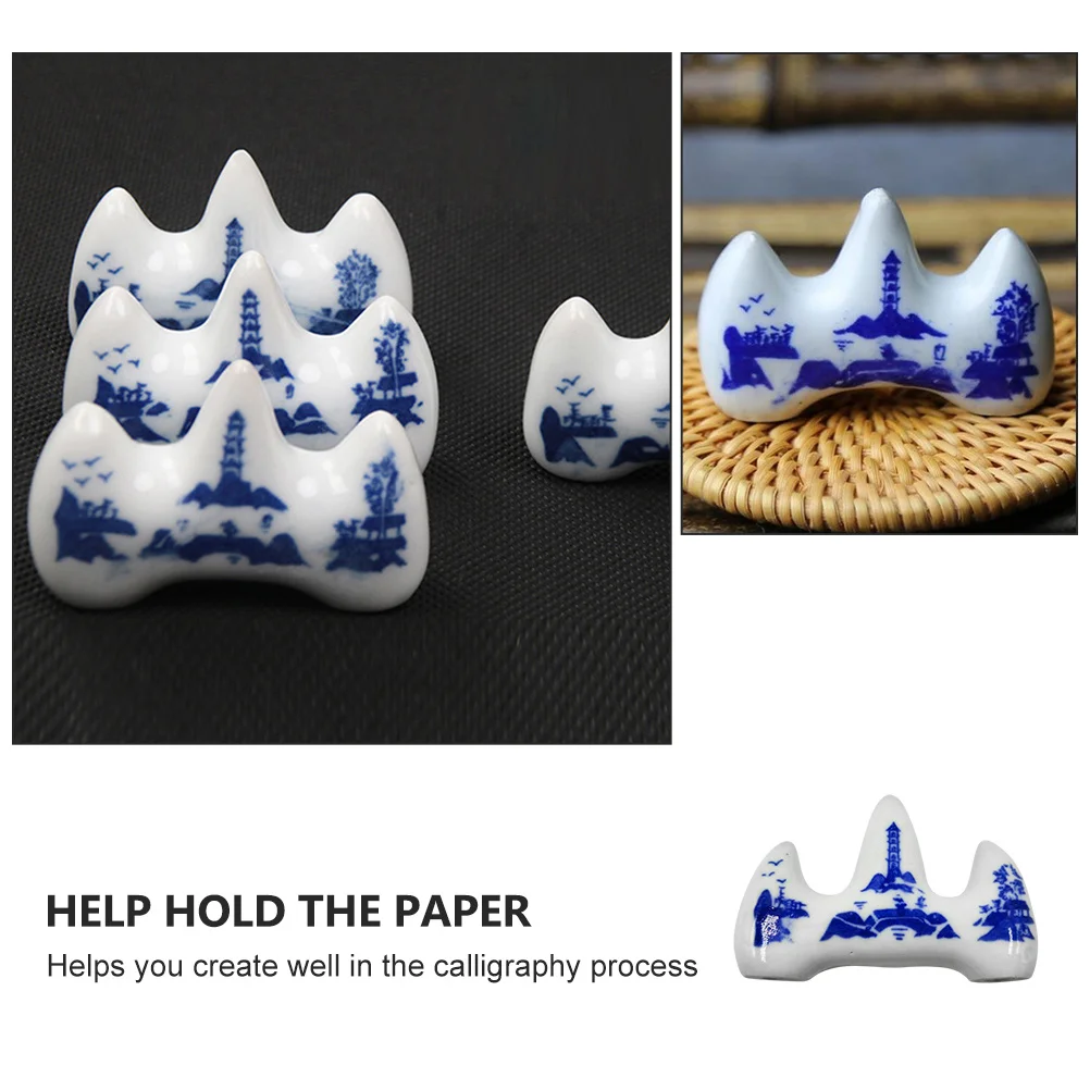 12 قطعة حامل قلم الخط الصيني فرشاة السيراميك بقية مقاومة الكتابة فرشاة دعم لإنشاء الفن قلم سومي #2