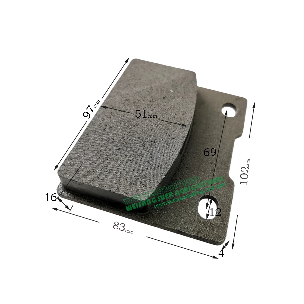 Brake pad for wheeled load 102x83 , please check the dimensions firstly