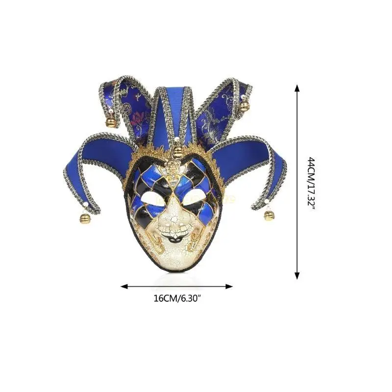 31BF 남성과 여성을위한 가장 무도회 마스크 베네치아 전체 안면 마스크 제스터 마스크 베네치아 마디 그라 마스크 할로윈 파티-디버