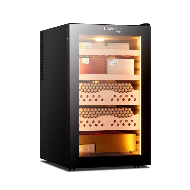68C CIGARLOONG New Arrival Cedar Temperature Control Moisturizing Electronic Chip Refrigeration Cigar Moisturizing Cabinet