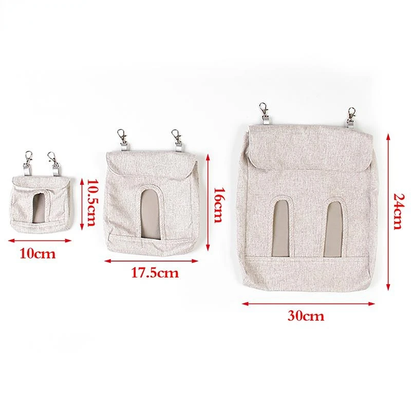 1PC Hanging Pouch Feeder Hay Bag Holder with Hooks Feeding Dispenser Container for Rabbit Guinea Pig Hamster Small Animals Pet