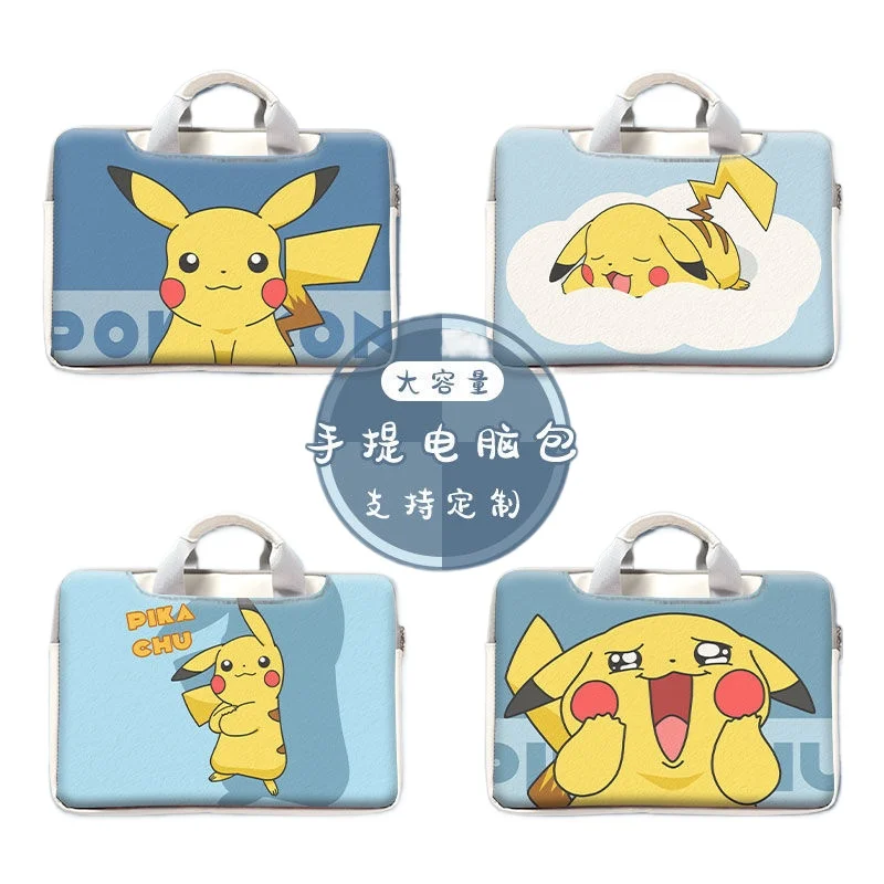 

Pikachu anime merchandise Laptop Bag Cute Large Capacity Tablet Organizer Cartoon Handbag Laptop Case 13in 14in 16in 12in 15in