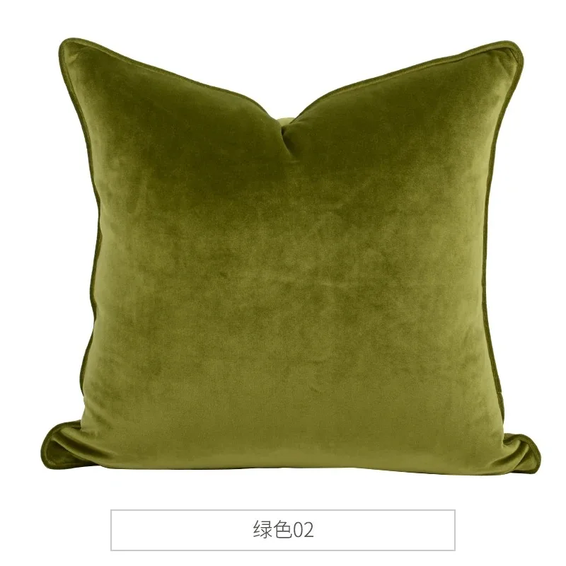 Everbright Store Light Luxury Simple Velvet Velvet Pillow By Pillowcase Living Room Sofa Cushion Bedside Backrest