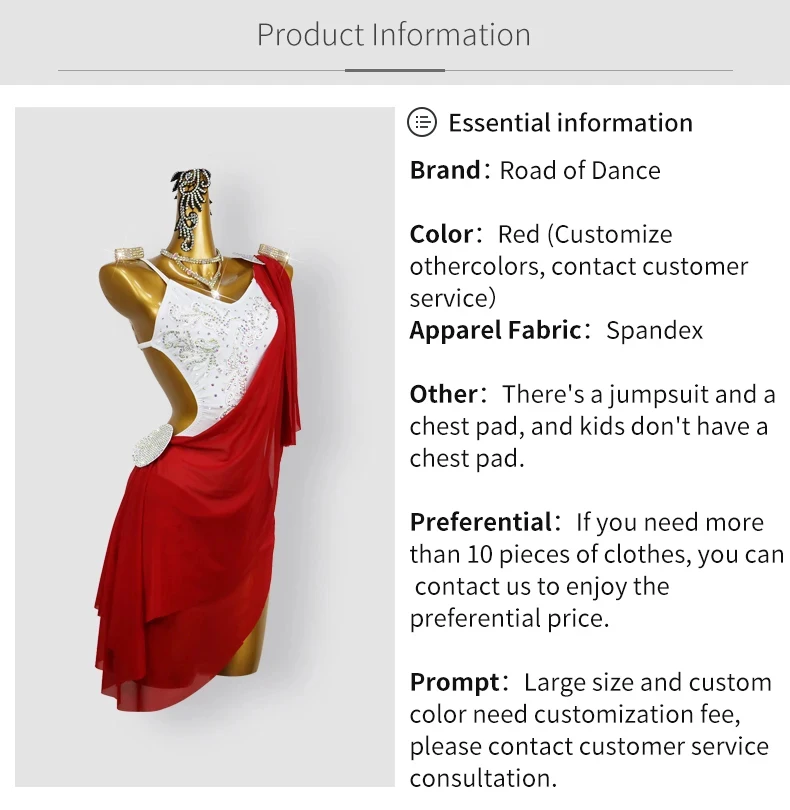Lateinamerikanisches Tanzkleid, Sport-Party-Kostüm, Mädchen-Cabaret-Anzug, Ballkleid mit Fransen, elegante Damen-Wettbewerbskleidung, sexy Abendkleidung – Detail 3