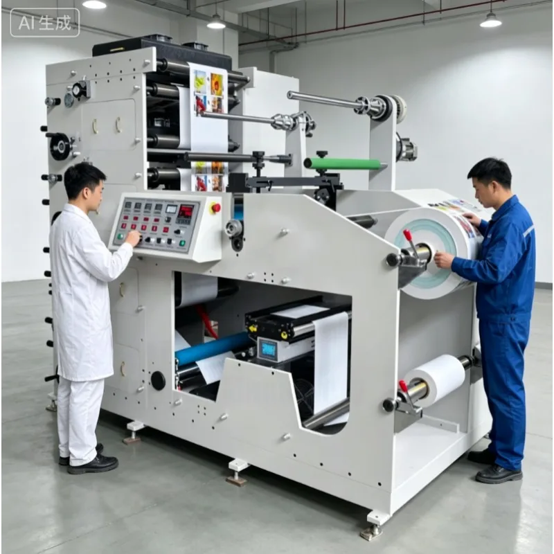 Hot Sale Automatic Roll To Roll PET Film PVC Sticker Printing Machine Flat Bed UV Adhesive Digital Inkjet Label Printer