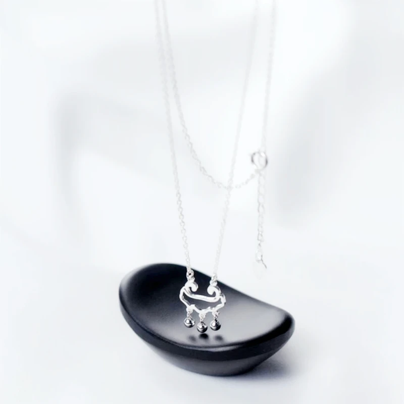 Versatile Creative Long Life Lock 925 Sterling Silver Female Necklace For Women Jewelry Party Birthday Gift NE075