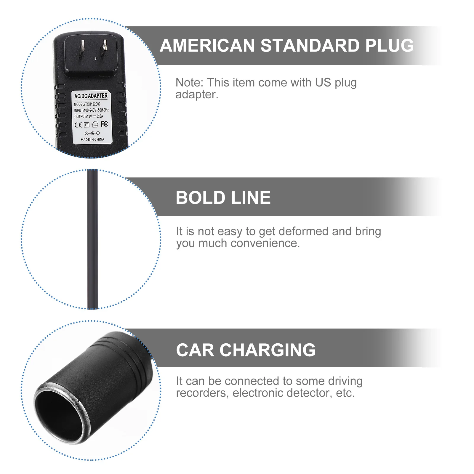 차량용 냉장고 및 가습기 전원 어댑터 이미지
