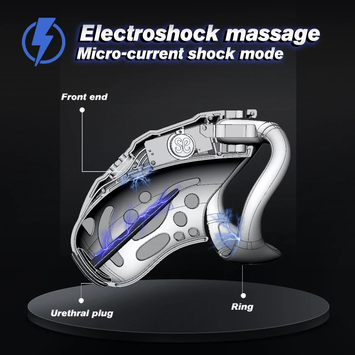 BDSM Male CB Chastity Lock Electric Shock Role-Playing Remote Control Cock Cage Flirting Sex Toys Couple Adult Sex Toys Urethral