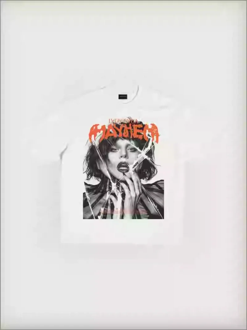 

Леди Гага The Mayhem Ball Tour 2025 Женская и мужская футболка с круглым вырезом и коротким рукавом Футболка для фанатов Сувенирный подарок Лучшие тенденции Креатив