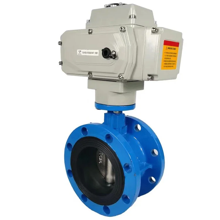 

Motorized Control Cast Steel Butterfly Valve Electric Actuator Double Flange Butterfly Valve