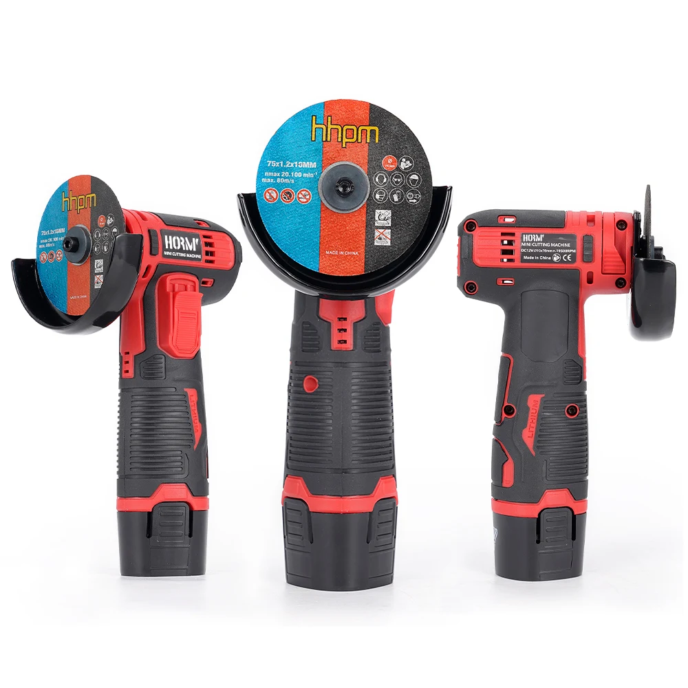 12V Mini Electric Angle Grinder 19500RPM Lithium Battery Cordless Grinder Diamond Cutting Power Tool Polishing Grinding Machine