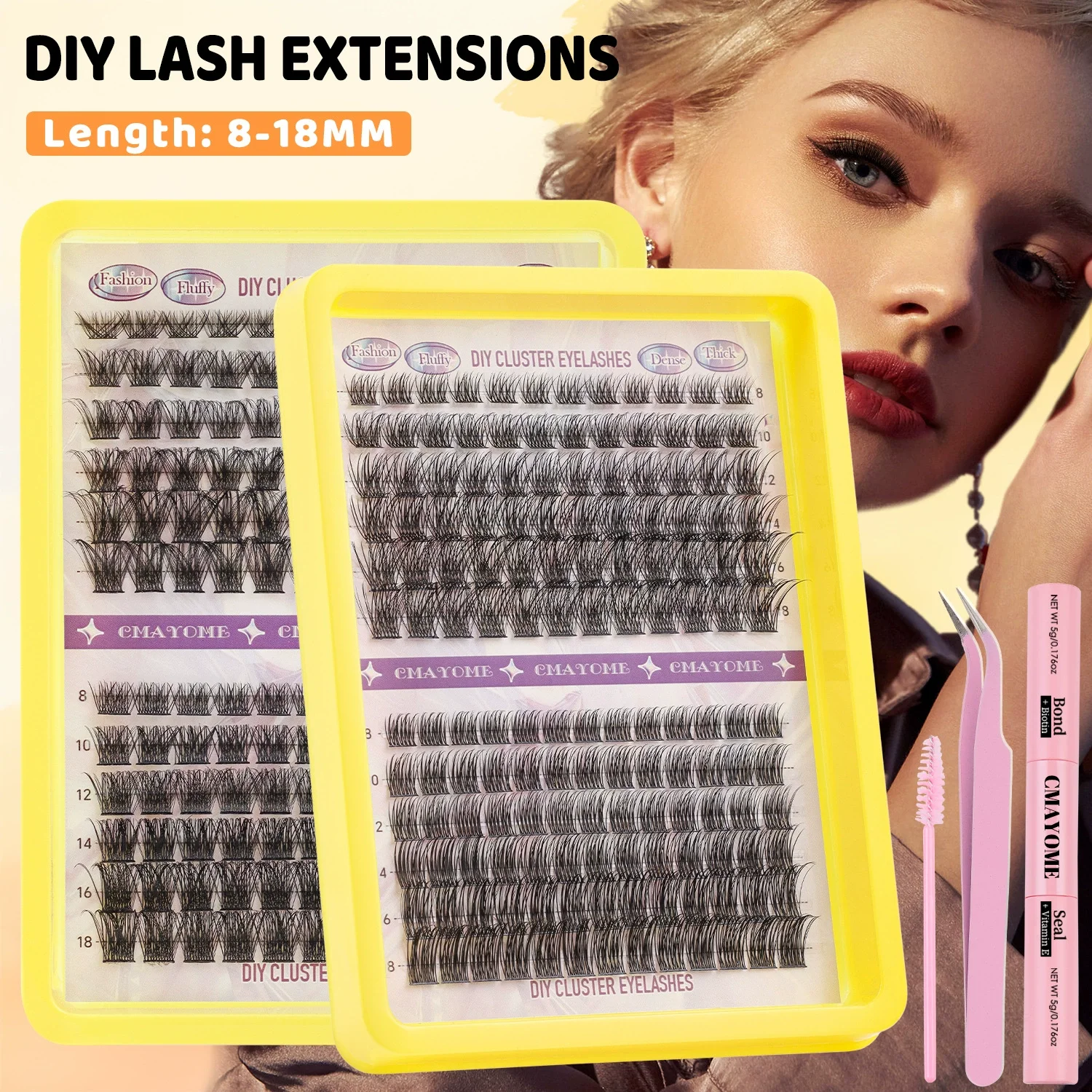 

Explosive 8-18cm DIY Segmented Single Cluster False Eyelashes, Naturally Thick And Grafted Eyelashes