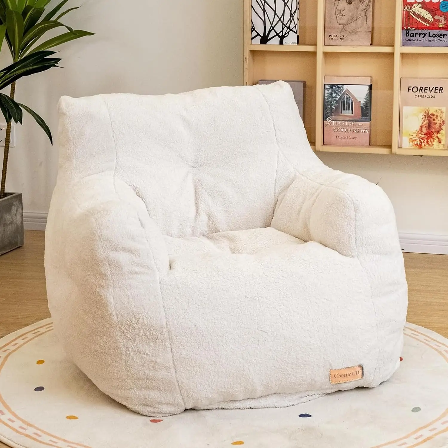 Cvortll Bean Bag Chair with Filler, Bean Bag Sofa with Tufted Soft Stuffed Filling, Fluffy and Lazy Sofa, Comfy Cozy BeanBag Cha