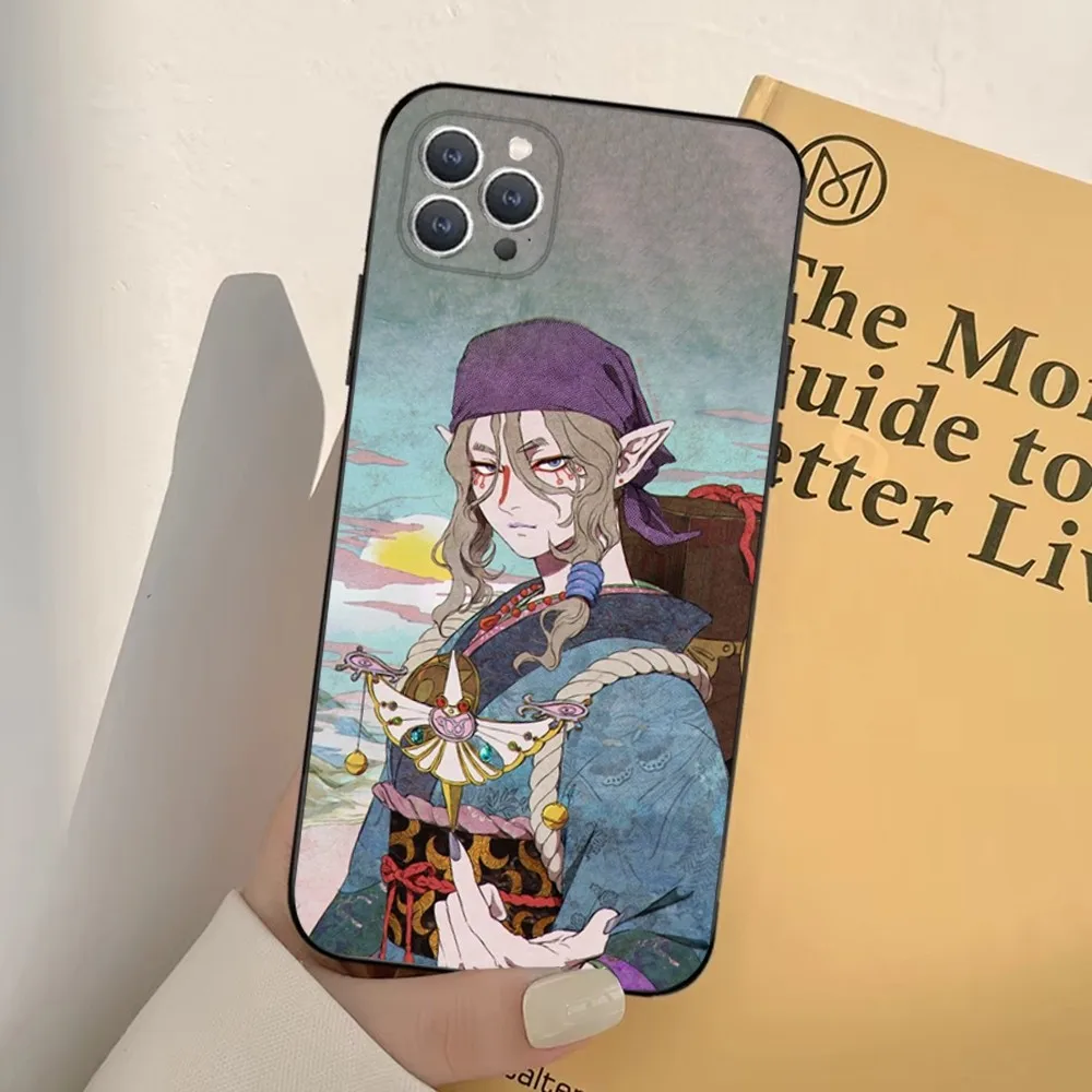 Mononoke Medicine seller Kusuriuri Phone Case For iPhone 16,15,14,13,12,11,Pro,X,XS,Max,XR,Plus,Mini Soft Black Cover