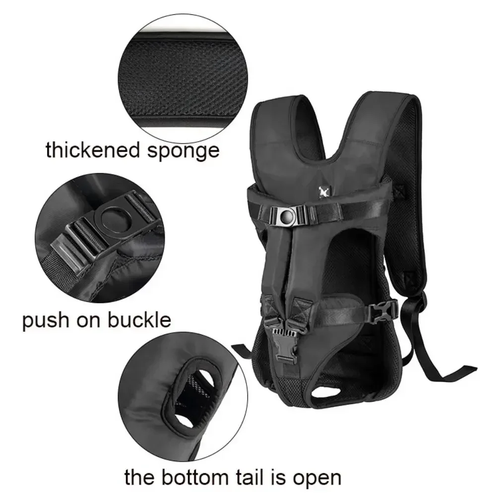 Hands Free Pet Front Backpacks Oxford Adjustable Dog Carrier Backpacks Breathable Puppy Carring Bags Dog Outgoing Bag Outdoor image 5