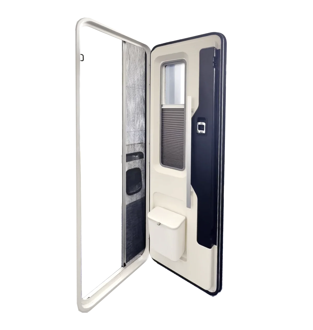 Xuhe New Motorhome Caravan RV European Entry Door With Tempered Glass And Foam Technology