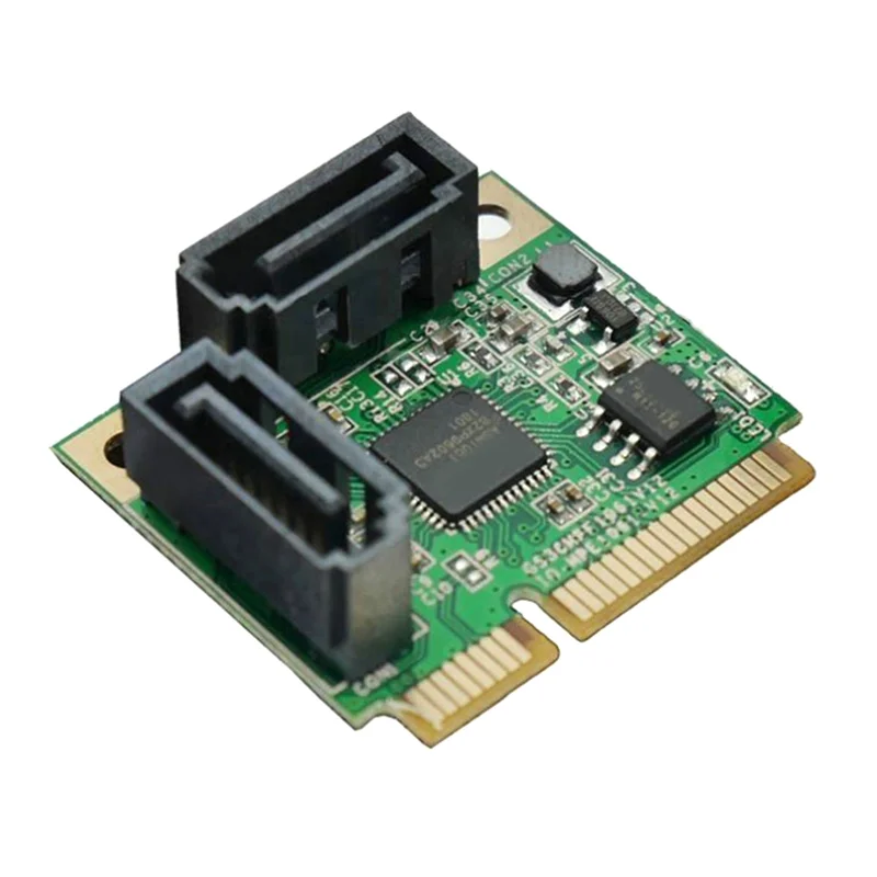 Abts-mini 2 portas pci-e pci para sata 3.0 6gbps conversor adaptador de expansão de disco rígido conversor placas cartão para windows