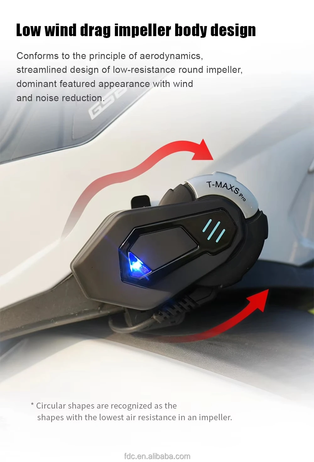 FreedConn T MAX S PRO 1200M 6 Riders Function High Sound Quality Speak Motorcycle Helmet Bluetooth Headset Intercom