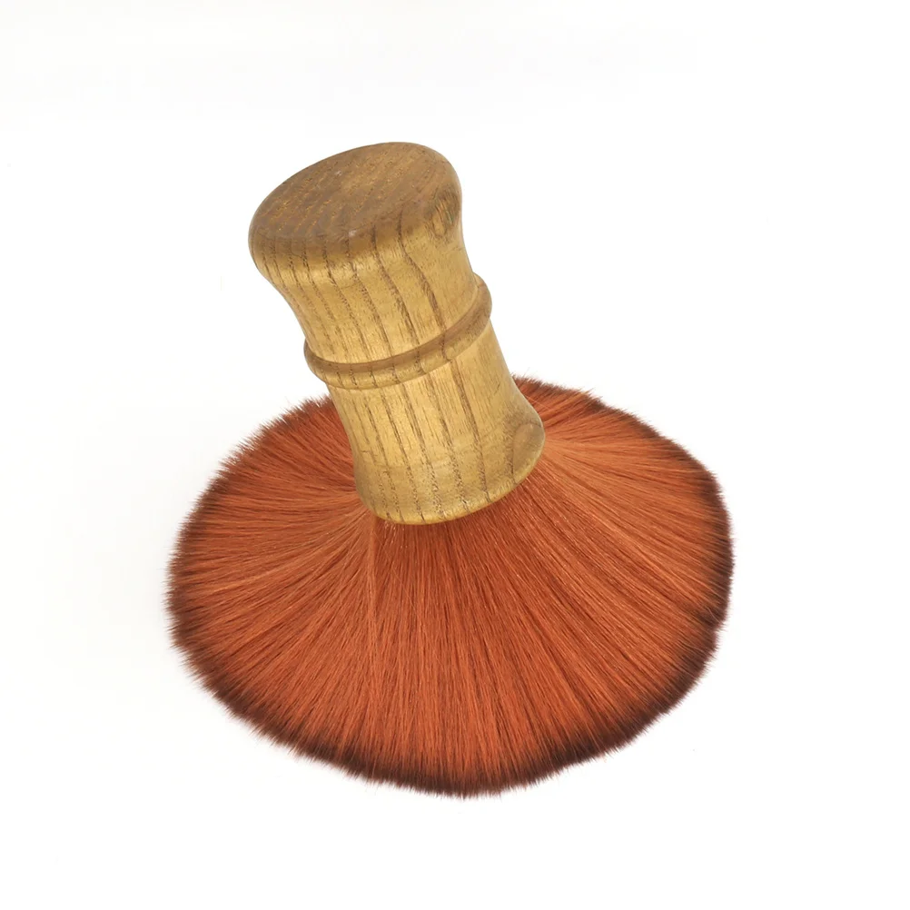

Multifunctional Hair Brush Neck Duster Premium Material Durable Comfortable Long Term Use Barber Salon Supplies Brown