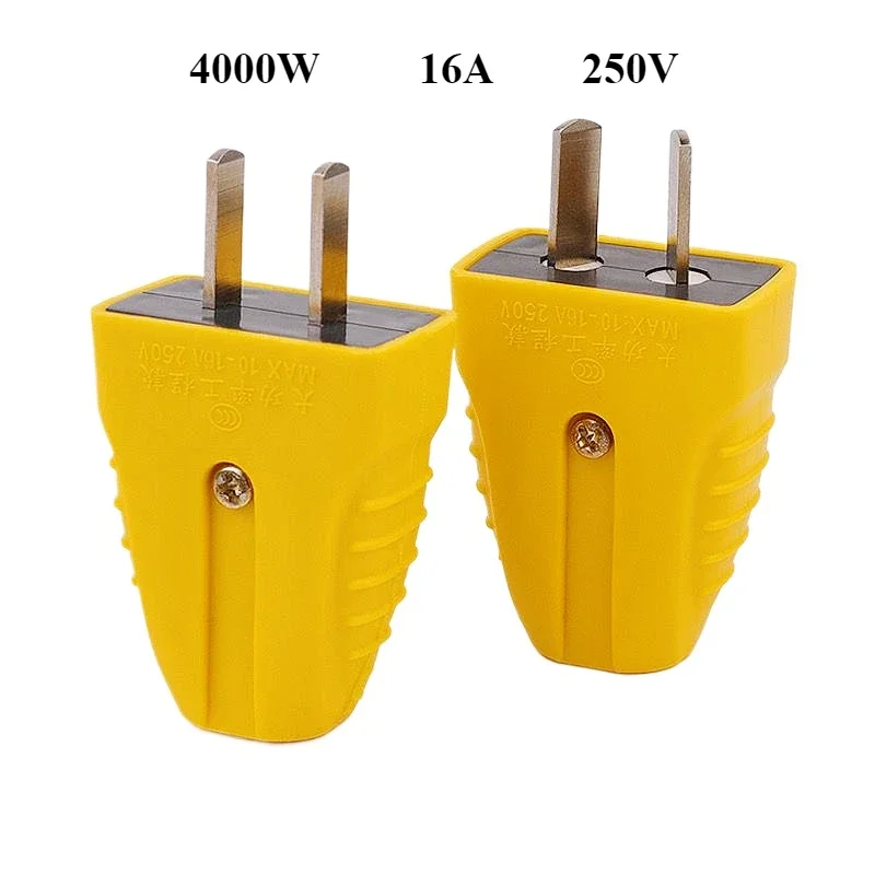 

4000W 10-16A Two-Pin Power Wiring Plug Flame Retardant Anti-Drop Break-Resistant for Electrical Wiring Systems