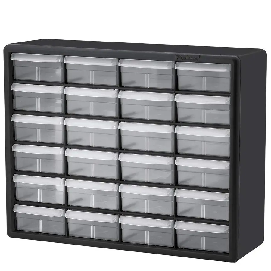 

24Drawer Plastic Drawer Storage Cabinet for Garage Organization, Bead Organizer, Building Bricks Storage, Teacher Toolbox, Makeu