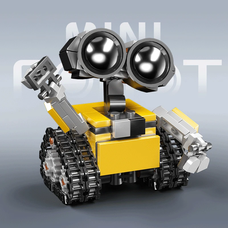 

MOC Cartoon Robot Model Building Blocks Potted Plant Bricks Toys Kids Gift