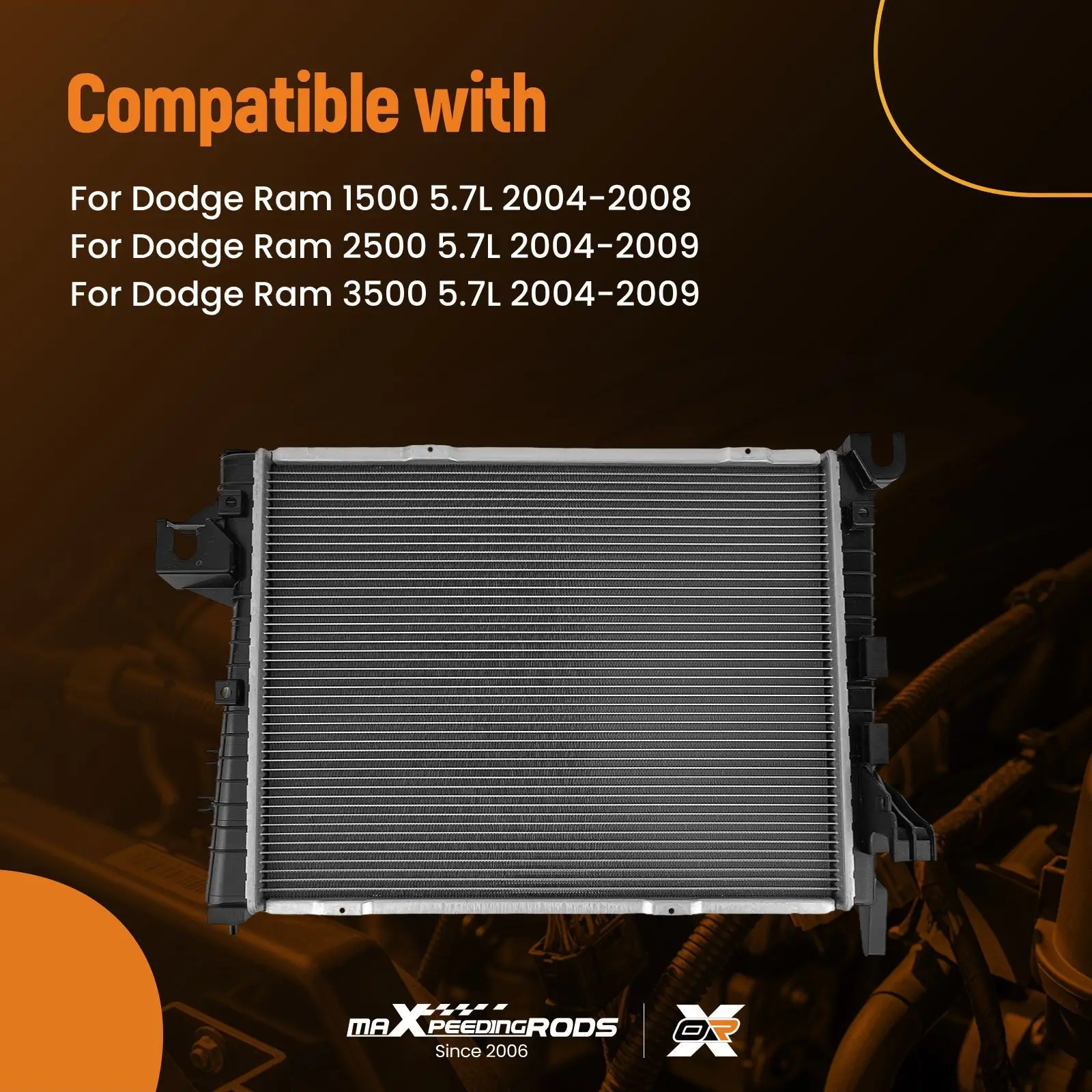 Engine Radiator for Dodge Ram 3500 5.7L 2004-2009 55056682AB CU2813​ 41-2813