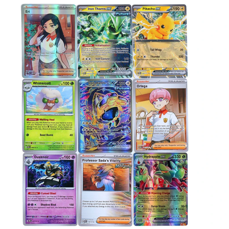 Pokem Card 360Pcs Prismatic Evolutions PHANTASMAL FLAMES Scarlet Violet 151 Black Bolt English Booster Battle Transaction Card