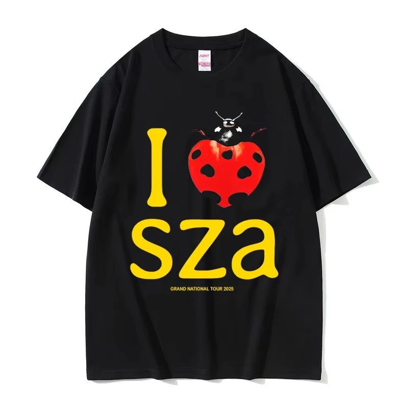 I Love SZA Grand National Tour 2026 Graphic T-shirt Men Women Hip Hop Oversized T-shirts Men's Casual Cotton Vintage T Shirts