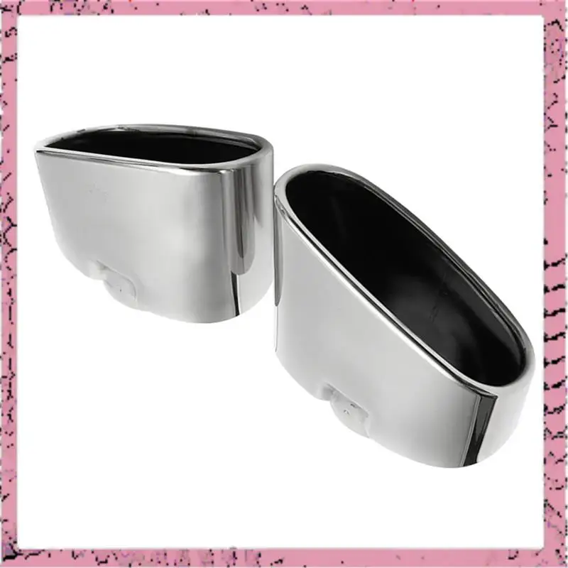 

A30M-Stainless Steel Chrome Car Exhaust Tips Dual Tailpipe Muffler Pipe Cover For BMW X5 E70 E53 2000-2016