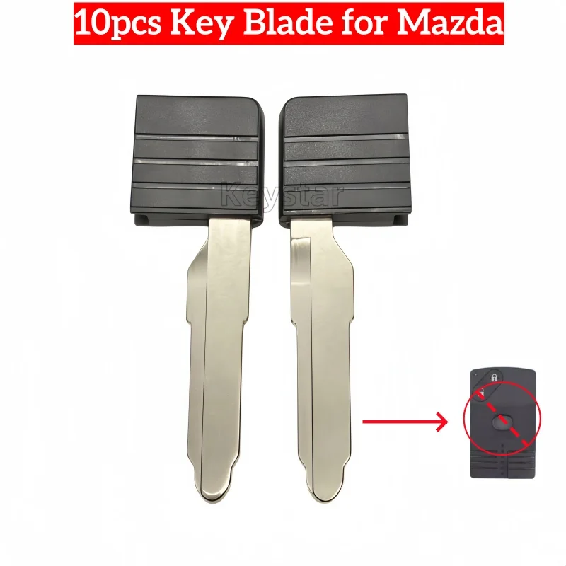 10pcs MAZ24R MAZ13 Car Smart Key Blade Emergency Insert Key Blank Spare Door Key for Mazda CX7 CX9 MX5 RX8  Replace Blade