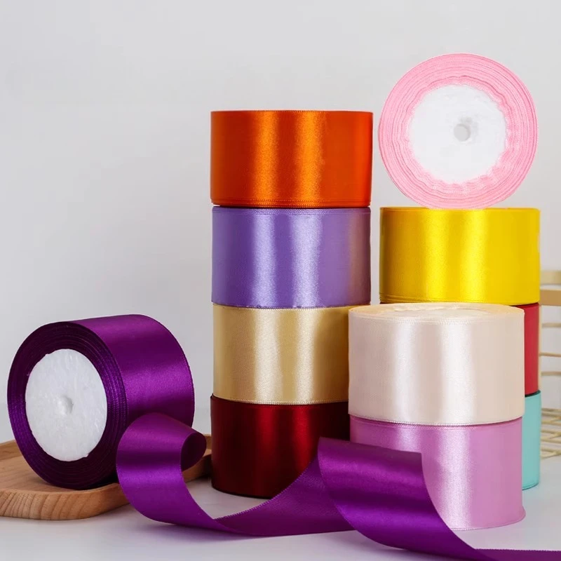 22meters/roll 5cm Silk Satin Ribbons Crafts Bow Handmade DIY Gift Packaging Wrap Party Wedding Decorative Clothing Accessories