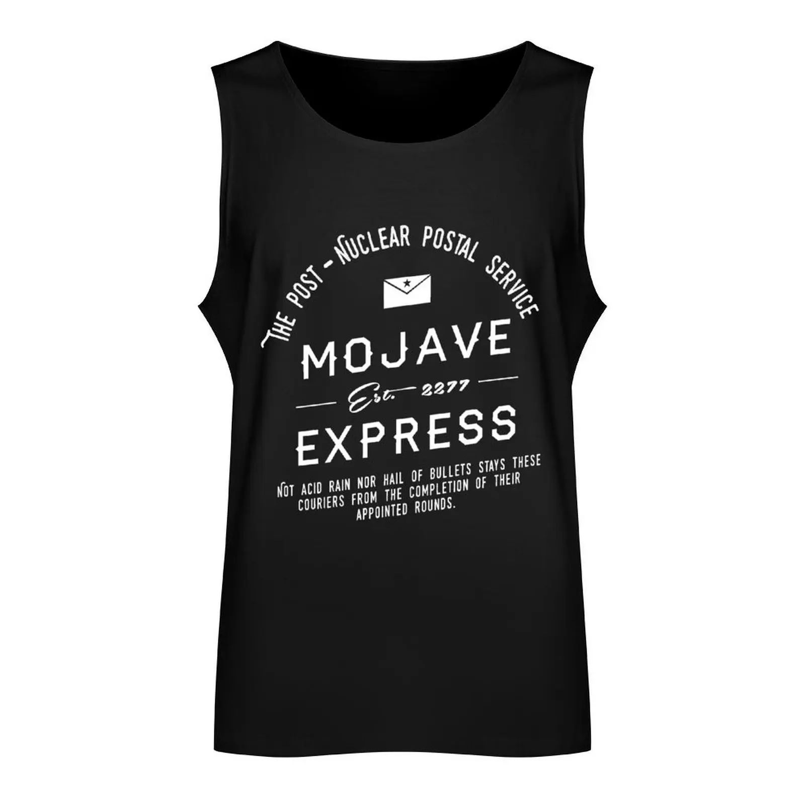 Mojave Express - The Post Nuclear Postal Service. Tank Top Men's gym sleeveless shirt man gym mens gym clothes man vest